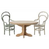 Miniatyr Ovalt middagsbord Nature trä möss