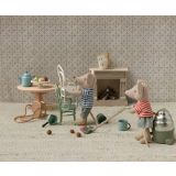 Miniatyr Vintage stol vit mus