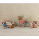 Miniatyr Vintage golvlampa med ljus powder